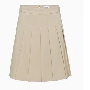 Aritzia Sunday Best Olive Pleated Skirt